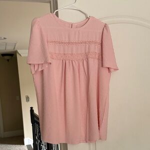 Pink Short Sleeve Blouse